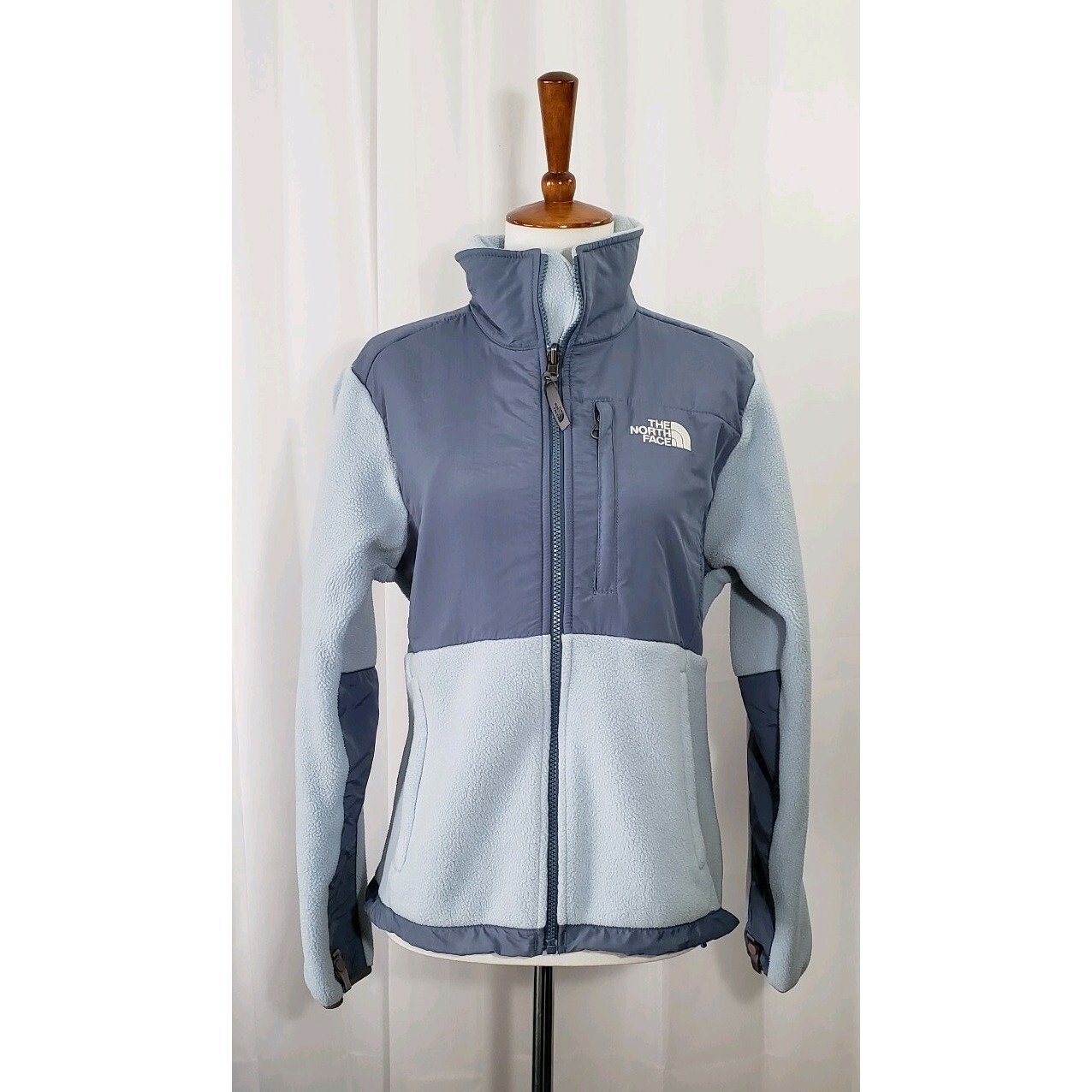 The North Face Full Zip Denali Jacket Coat Women's Size Small Blue Fleece
